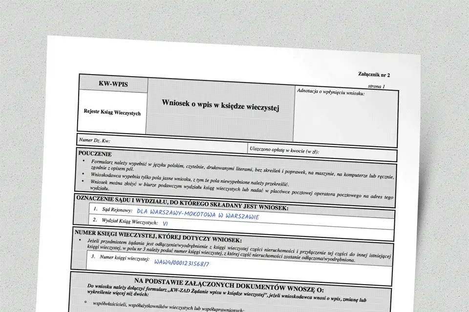 dokumenty do wykreślenia hipoteki, formularz KW-WPIS, list mazalny