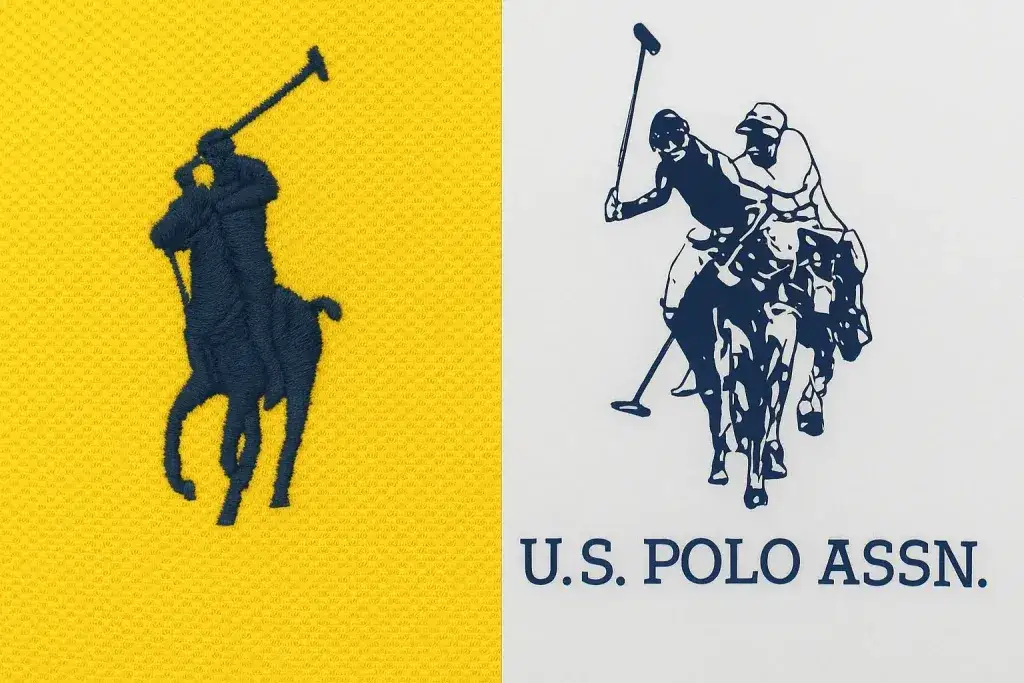 Porównanie logo U. S. Polo Assn. i Ralph Lauren