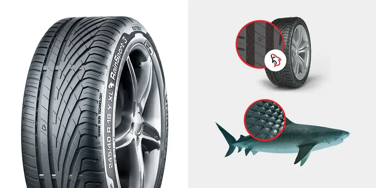 Uniroyal Shark Skin Technology bieżnik opony deszczowej